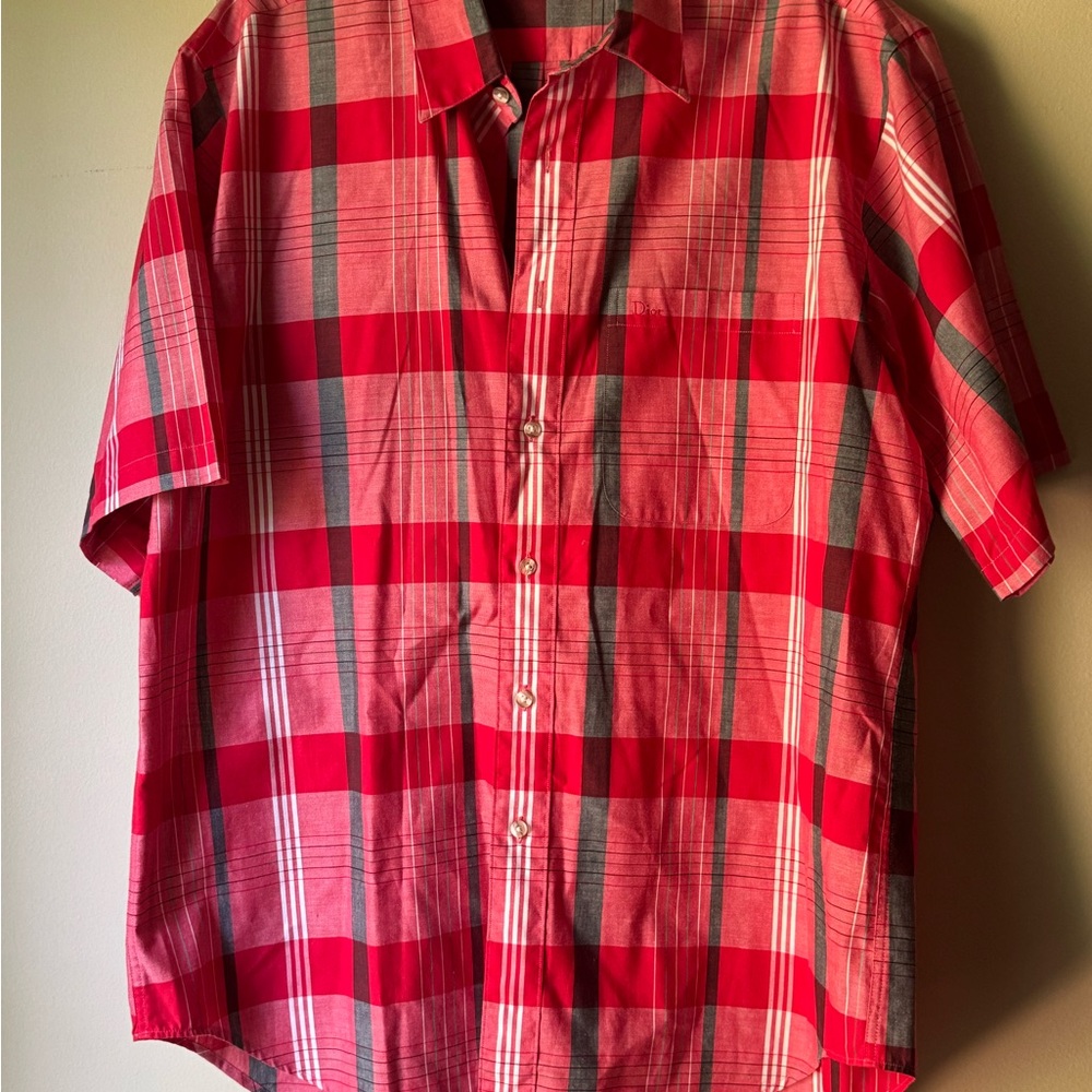 Men's Red Plaid Shirt